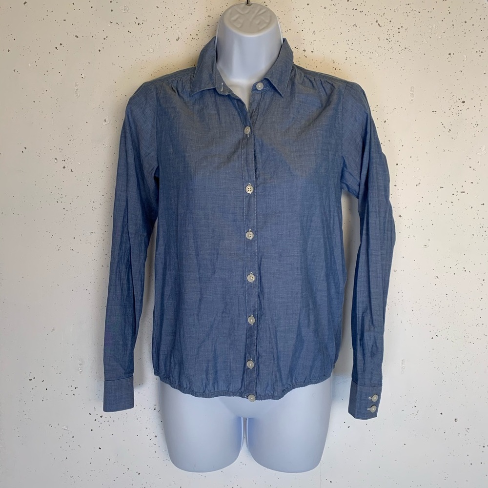 ANN TAYLOR LOFT Long Sleeve Button Front B…